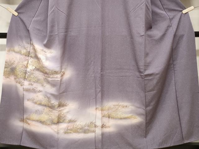 平和屋着物■訪問着　刺繍　流水白鷺文　暈し染め　金彩　正絹　逸品　CABE8411mev