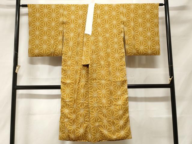 平和屋着物■長襦袢 袷 麻の葉文様 正絹 逸品 CABE7895ev