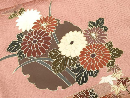 平和屋着物■訪問着　立波雪輪枝花文　暈し染め　金彩　正絹　逸品　CABE7905ev