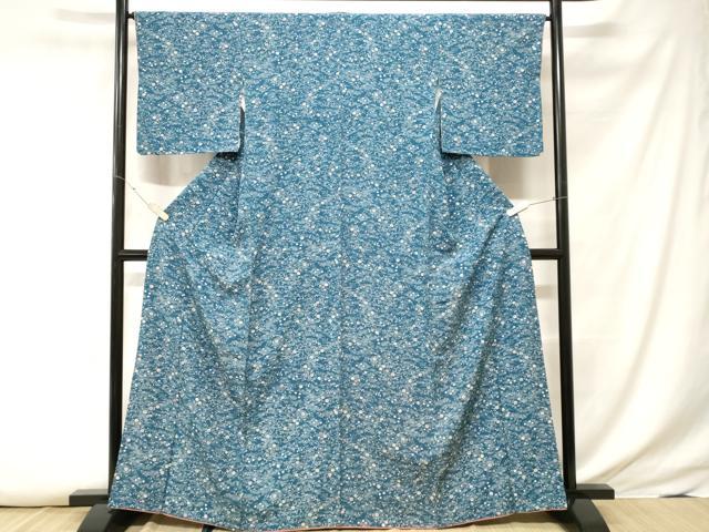 平和屋着物■上質な小紋 枝花文 正絹 逸品 CABE7910ev