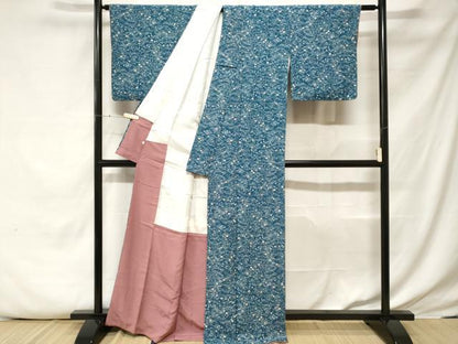 平和屋着物■上質な小紋 枝花文 正絹 逸品 CABE7910ev
