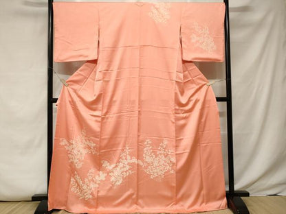 平和屋着物■訪問着　刺繍　草花文　正絹　逸品　CABE7917ev