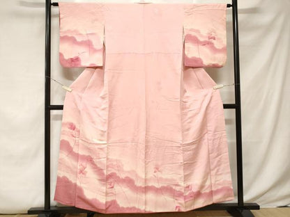 平和屋着物■訪問着 地紋起こし 雲取り枝花文 暈し染め 正絹 逸品 CABE7918ev