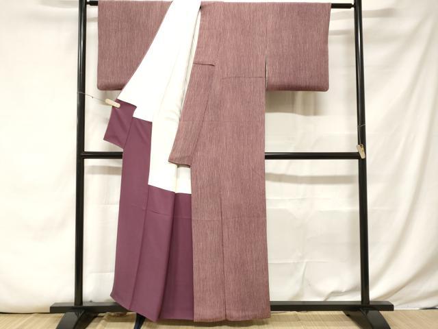 平和屋着物■上質な小紋 縞 正絹 逸品 CABE7920ev