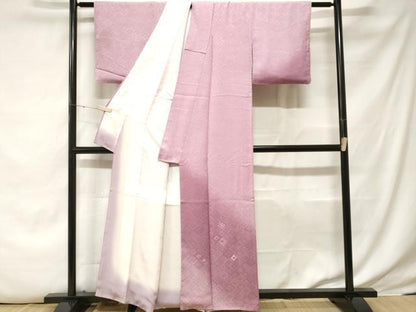 平和屋着物■訪問着 刺繍 松皮菱文 暈し染め 正絹 逸品 CABE7923ev