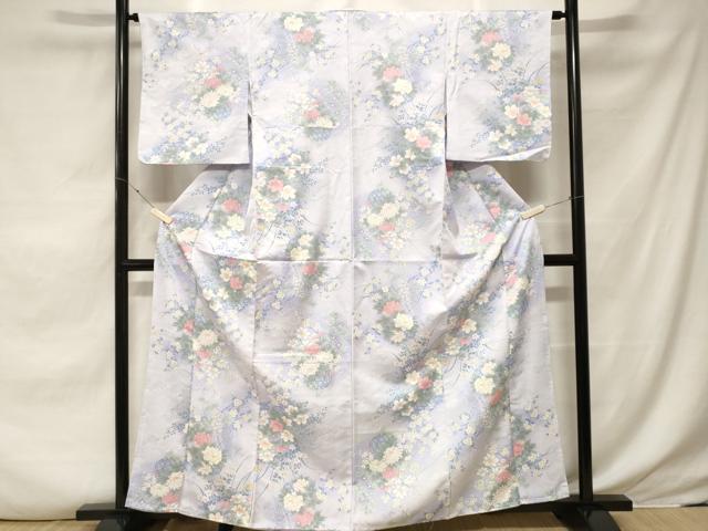 平和屋着物■小紋　花籠文　暈し染め　洗える着物　CABE7973ev