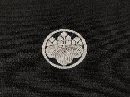 平和屋着物■豪華黒留袖 刺繍 尾長鳥枝梅文 暈し染め 金彩 正絹 逸品 CABE7991ev
