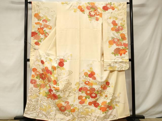 平和屋着物■豪華振袖 駒刺繍 流水草花文 暈し染め 金彩 正絹 逸品 CABE7996ev