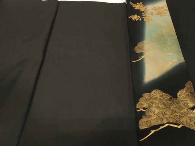 平和屋着物■豪華黒留袖 駒刺繍 短冊枝花文 暈し染め 金彩 やまと誂製 正絹 逸品 CABE8000ev