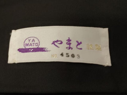 平和屋着物■豪華黒留袖 駒刺繍 短冊枝花文 暈し染め 金彩 やまと誂製 正絹 逸品 CABE8000ev