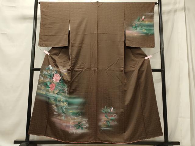 平和屋着物■訪問着 手描き 薔薇 暈し染め 金銀彩 正絹 逸品 未使用 CABE8047oy