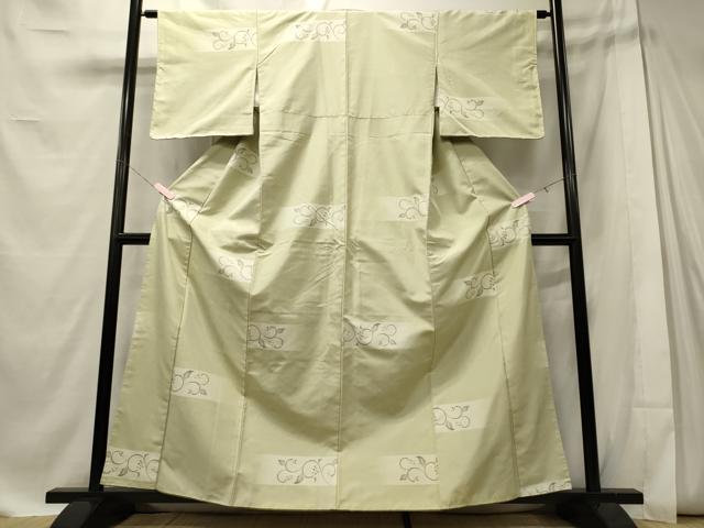 平和屋着物■上質な紬　葡萄蔦の葉文　正絹　逸品　未使用　CABE8056oy