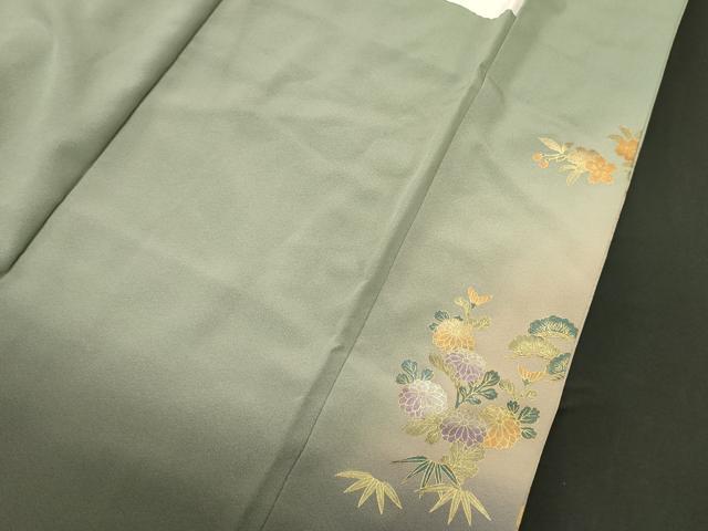 平和屋着物■豪華色留袖　御所車花松文　暈し染め　金銀彩　正絹　逸品　CABE8070oy