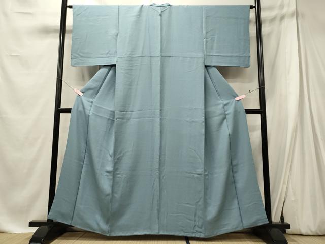 平和屋着物■上質な色無地　浅縹色　正絹　逸品　CABE8074oy
