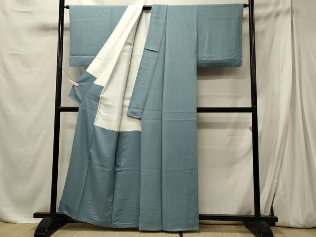 平和屋着物■上質な色無地　浅縹色　正絹　逸品　CABE8074oy