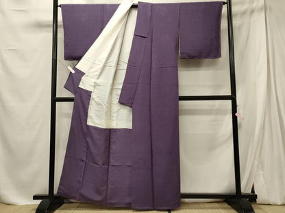 平和屋着物■上質な色無地 鼓花地紋 桑の実色 正絹 逸品 未使用 CABE8085oy