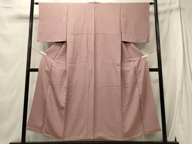 平和屋着物■上質な色無地　薄柿色　正絹　逸品　CABE8087oy