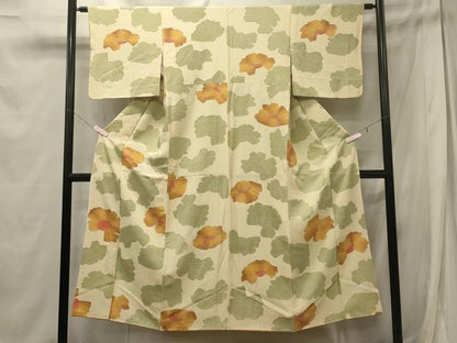 平和屋着物■上質な小紋 舞花文 正絹 逸品 CABE8092oy
