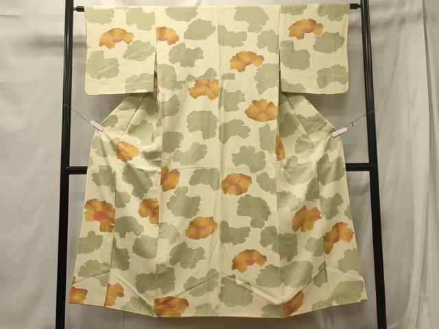 平和屋着物■上質な小紋 舞花文 正絹 逸品 CABE8092oy