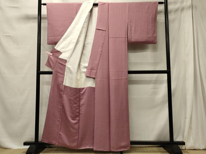 平和屋着物■上質な色無地 紅藤色 正絹 逸品 CABE8104oy