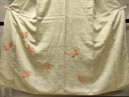 平和屋着物■訪問着　総刺繍　舞蝶文　銀糸　正絹　逸品　CABE8290oy