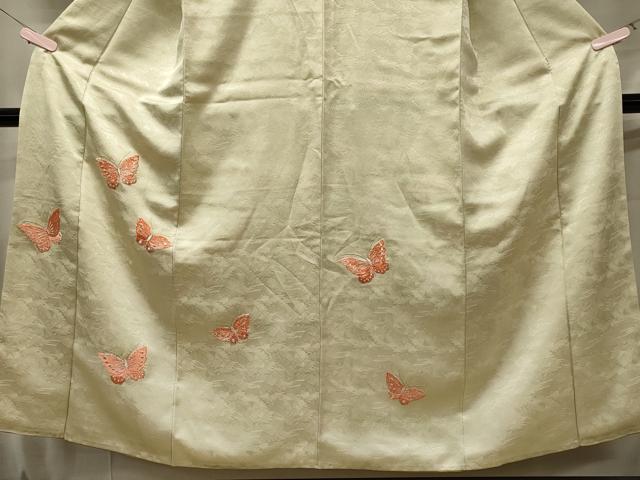 平和屋着物■訪問着　総刺繍　舞蝶文　銀糸　正絹　逸品　CABE8290oy