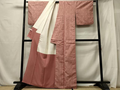 平和屋着物■上質な紬 格子柄 正絹 逸品 CABE8363oy