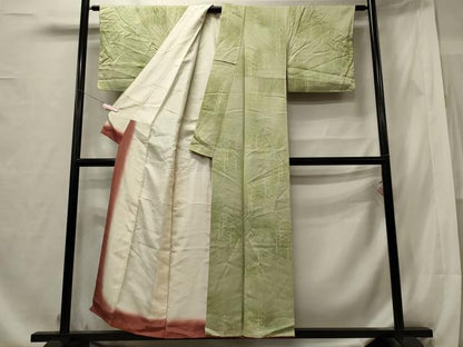 平和屋着物■上質な小紋 樹林文 暈し染め 正絹 逸品 未使用 CABE8364oy