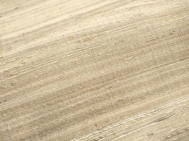 平和屋着物●インド・アッサム　野蚕糸　手織　ムガシルク　両面　全通柄袋帯　霞文　正絹　逸品　CABE8446hy