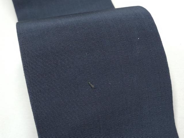 平和屋着物●男性　両面　角帯　色無地　青褐色×黒色　正絹　逸品　CABE8462hy