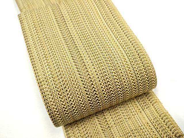 平和屋着物●男性　本場筑前博多織　角帯　縞　正絹　逸品　CABE8467hy