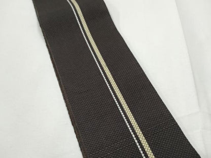 平和屋着物●男性　本場筑前博多織　両面　角帯　縞　正絹　逸品　CABE8468hy