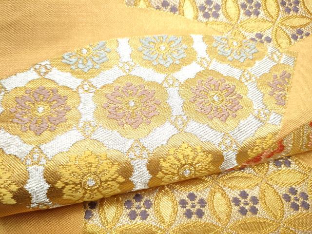 平和屋着物●西陣　川島織物　六通柄　本袋帯　唐織　地紙吉祥花文　正絹　逸品　CABE8474hy 平和屋着物○西陣 川島織物 六通柄 本袋帯 唐織 地紙吉祥