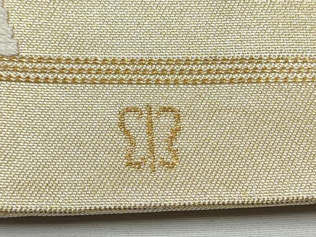 平和屋着物●西陣　川島織物　六通柄　本袋帯　桧扇文　金銀糸　正絹　逸品　CABE8489hy