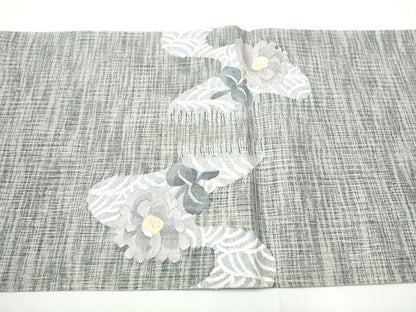 平和屋着物▽太鼓柄袋帯　スリーシーズン　春夏秋　すくい織　流水花文　金銀糸　正絹　逸品　CABE8494hy
