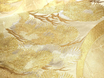平和屋着物●西陣　川島織物　六通柄　本袋帯　松文　金銀糸　正絹　逸品　CABE8505hy
