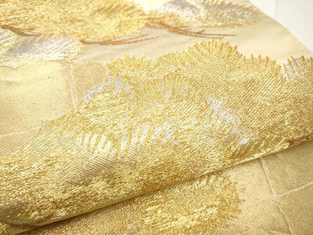 平和屋着物●西陣　川島織物　六通柄　本袋帯　松文　金銀糸　正絹　逸品　CABE8505hy