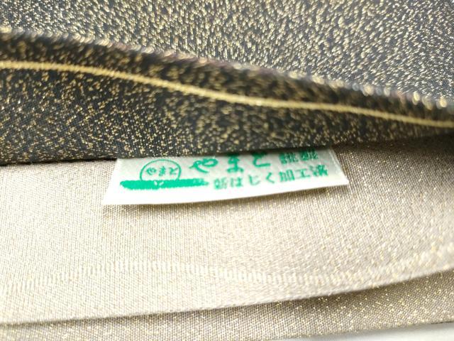 平和屋着物●両面　太鼓柄袋帯　すくい織　葡萄蔦の葉文　金糸　やまと誂製　正絹　逸品　CABE8513hy 平和屋着物○両面 太鼓柄袋帯 すくい織 葡萄蔦の葉文 金糸