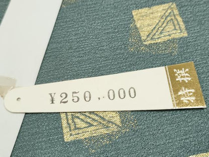 平和屋着物●全通柄袋帯　色紙重ね文　金銀糸　上代25万　正絹　逸品　CABE8544hy