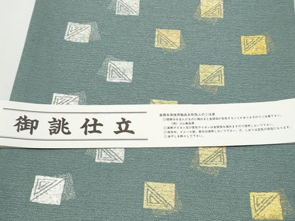 平和屋着物●全通柄袋帯　色紙重ね文　金銀糸　上代25万　正絹　逸品　CABE8544hy