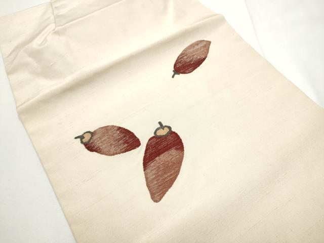 平和屋着物●つけ帯　紬地　成物　正絹　逸品　CABE8588hy