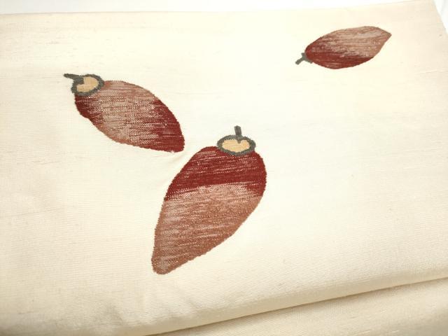平和屋着物●つけ帯　紬地　成物　正絹　逸品　CABE8588hy