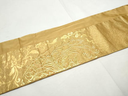 平和屋着物●つけ帯　向かい鳥花文　金糸　正絹　逸品　CABE8593hy