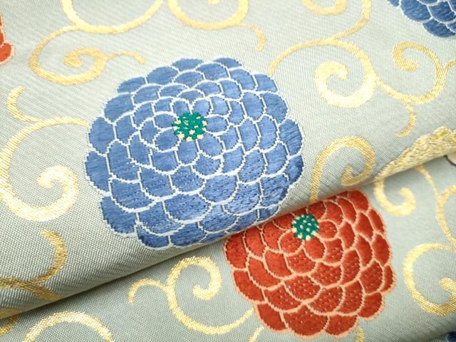 平和屋着物●つけ帯　唐織　菊唐草文　金糸　正絹　逸品　CABE8594hy