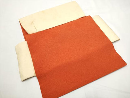 平和屋着物●つけ帯　型染め　成物　鬼しぼ縮緬　正絹　逸品　CABE8595hy