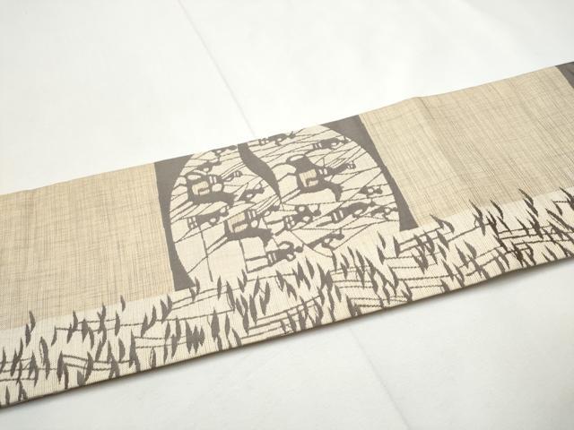 平和屋着物●名門木屋太　今河織物　六通柄京袋帯　エジプト壁画文様　正絹　逸品　DABB7993op 木屋太（KIYATA） 袋帯 -89- 西陣織 今河織物 風通織 トルコ花文 六通