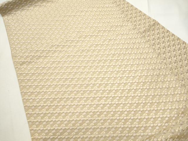 平和屋着物○本場筑前博多織 八寸名古屋帯 幾何学文様 正絹 逸品