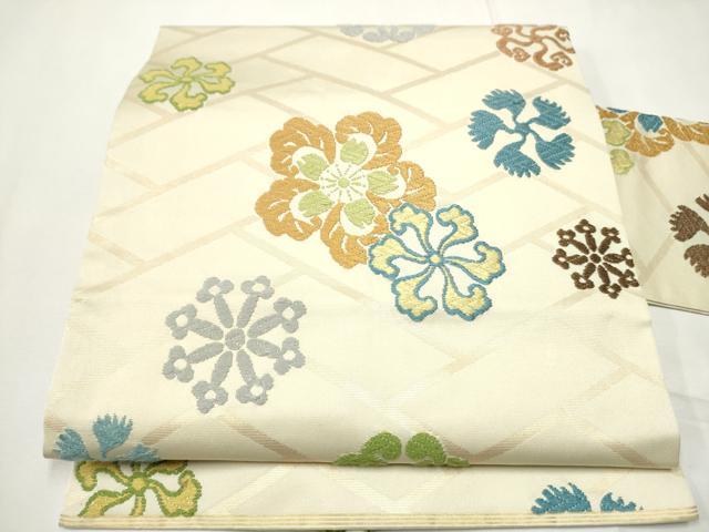 平和屋着物●西陣　川島織物　九寸名古屋帯　唐織　舞花文　金糸　正絹　逸品　CABE8610hy 平和屋着物○西陣 川島織物 九寸名古屋帯 唐織 舞花文 金糸 正絹