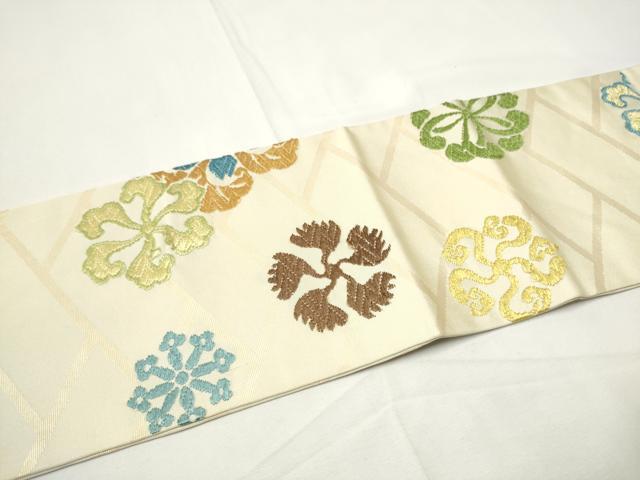 平和屋着物●西陣　川島織物　九寸名古屋帯　唐織　舞花文　金糸　正絹　逸品　CABE8610hy 平和屋着物○西陣 川島織物 九寸名古屋帯 唐織 舞花文 金糸 正絹 逸品