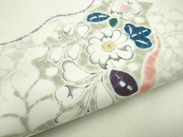平和屋着物●塩瀬　九寸名古屋帯　作家物　辻が花　正絹　逸品　CABE8620hy
